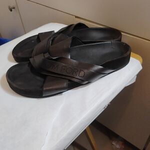 TOM FORD MENS LEATHER SANDALS Size 44